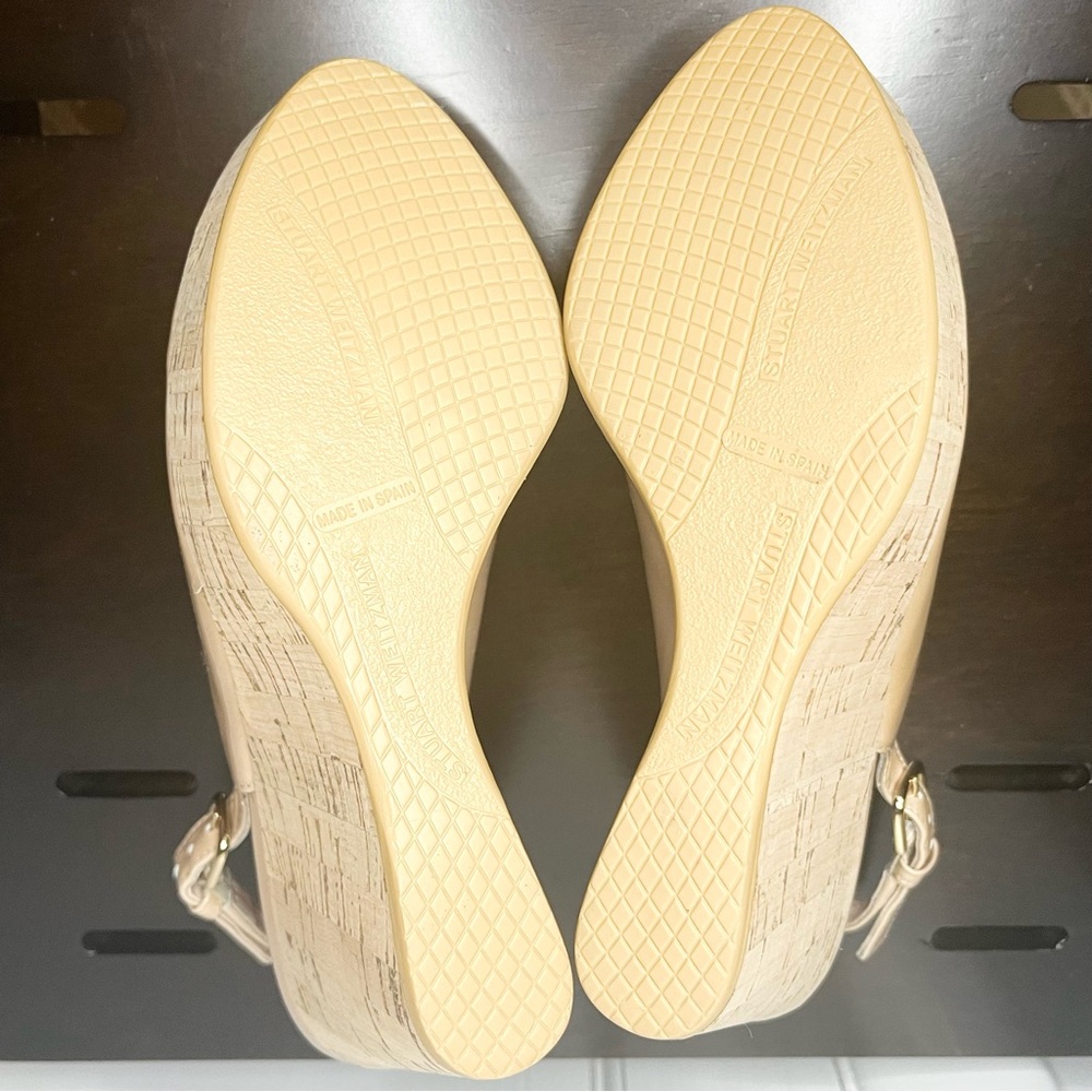 Stuart Weitzman Tan Platform Slingback Heels - Picture 7 of 8